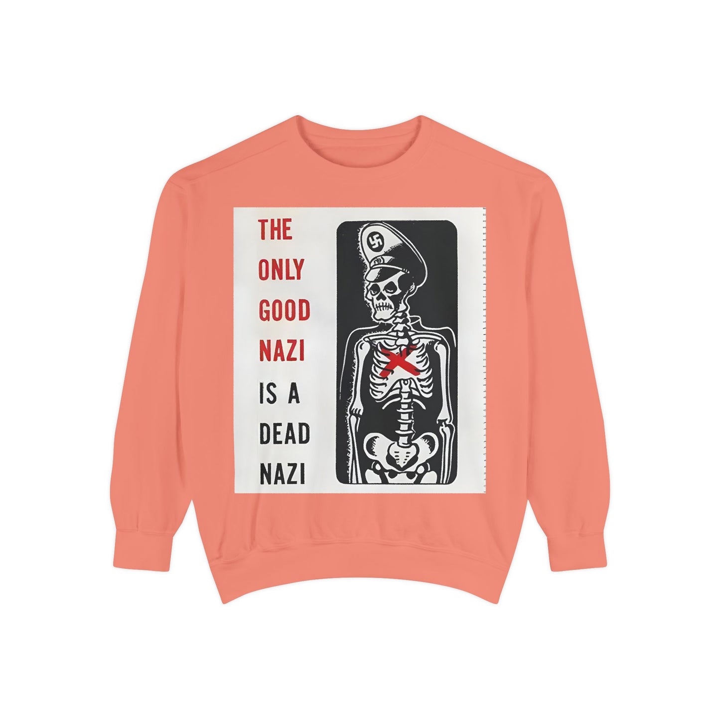 Vintage Poster Anti Nazi Garment-Dyed Sweatshirt
