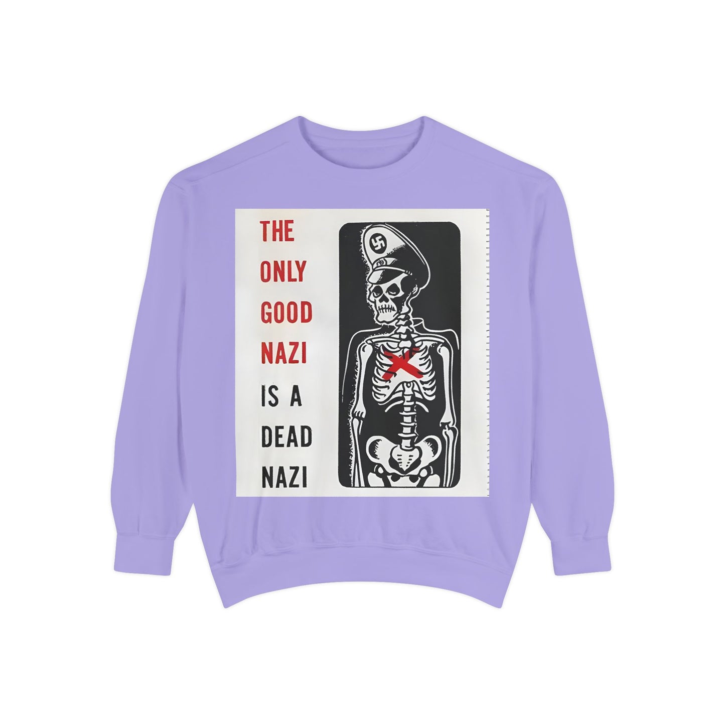 Vintage Poster Anti Nazi Garment-Dyed Sweatshirt