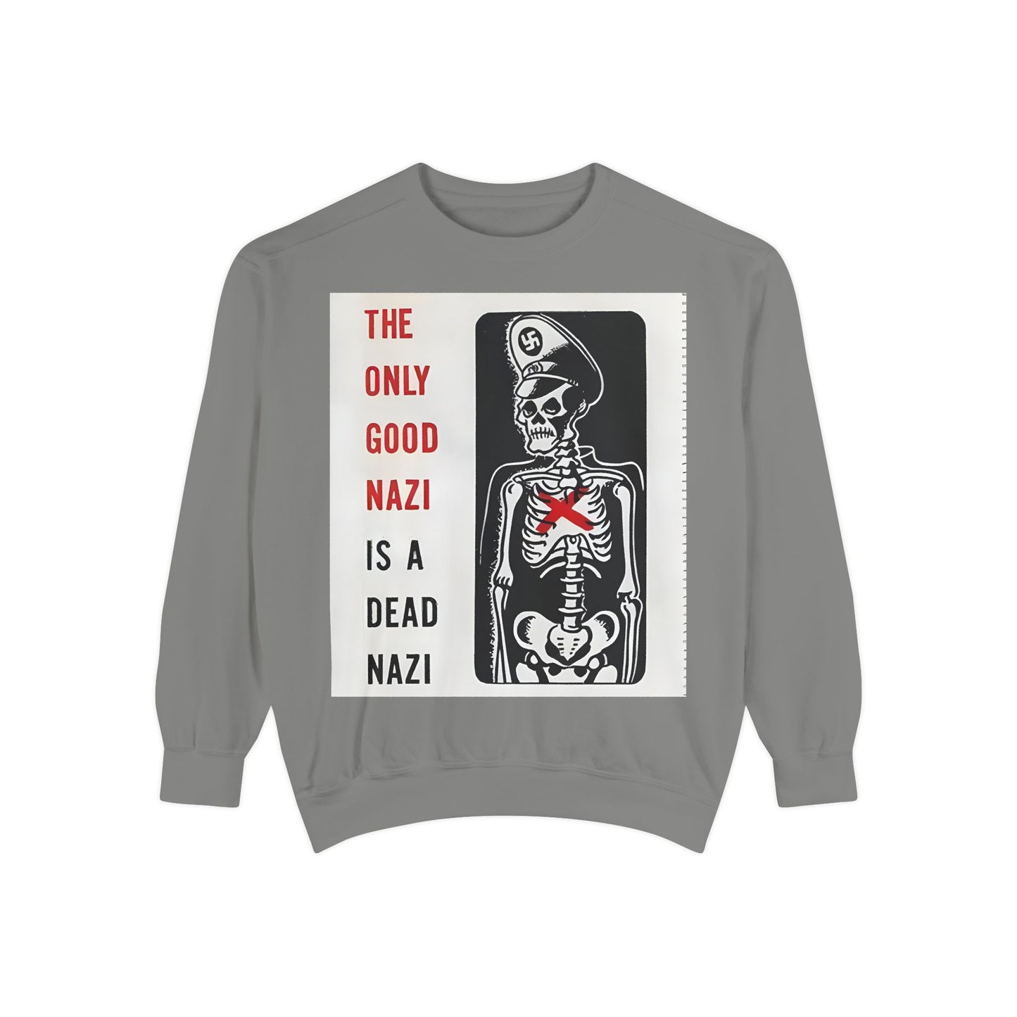 Vintage Poster Anti Nazi Garment-Dyed Sweatshirt