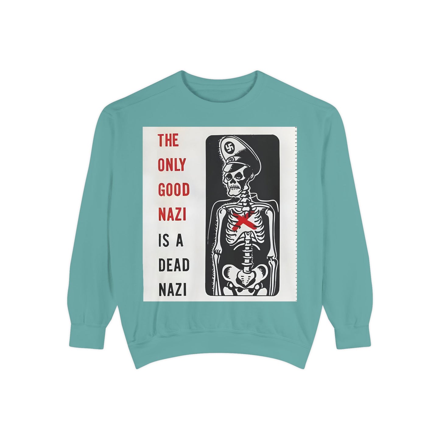Vintage Poster Anti Nazi Garment-Dyed Sweatshirt