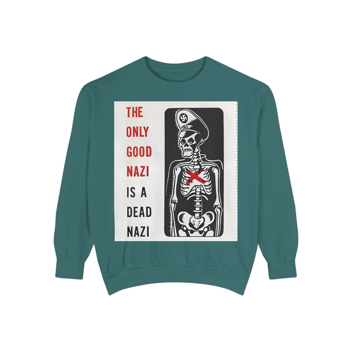 Vintage Poster Anti Nazi Garment-Dyed Sweatshirt