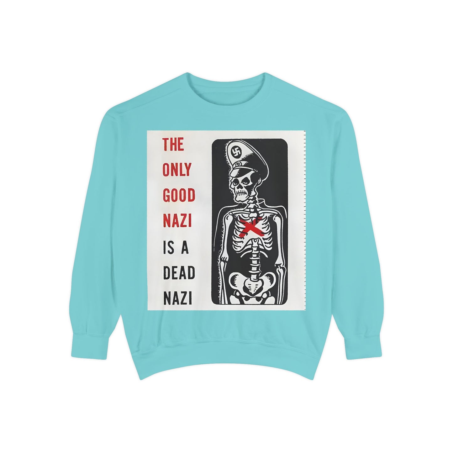 Vintage Poster Anti Nazi Garment-Dyed Sweatshirt