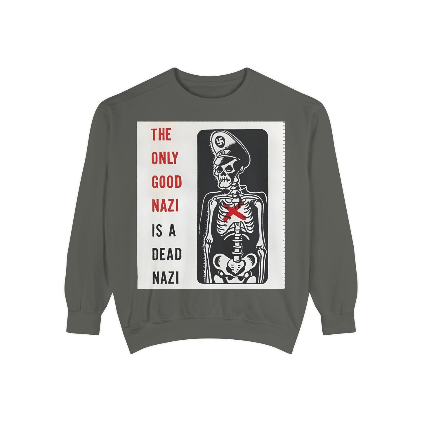 Vintage Poster Anti Nazi Garment-Dyed Sweatshirt