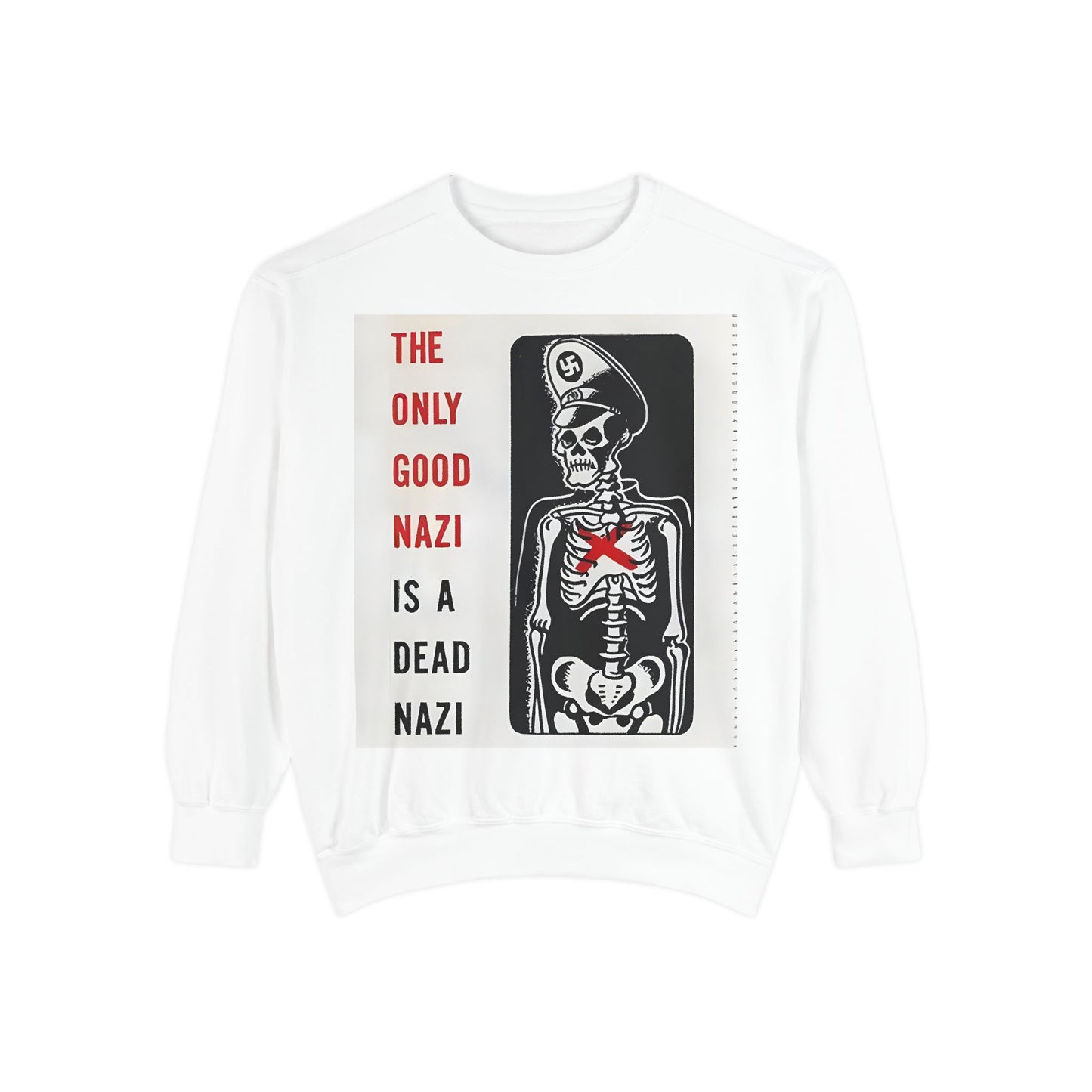 Vintage Poster Anti Nazi Garment-Dyed Sweatshirt