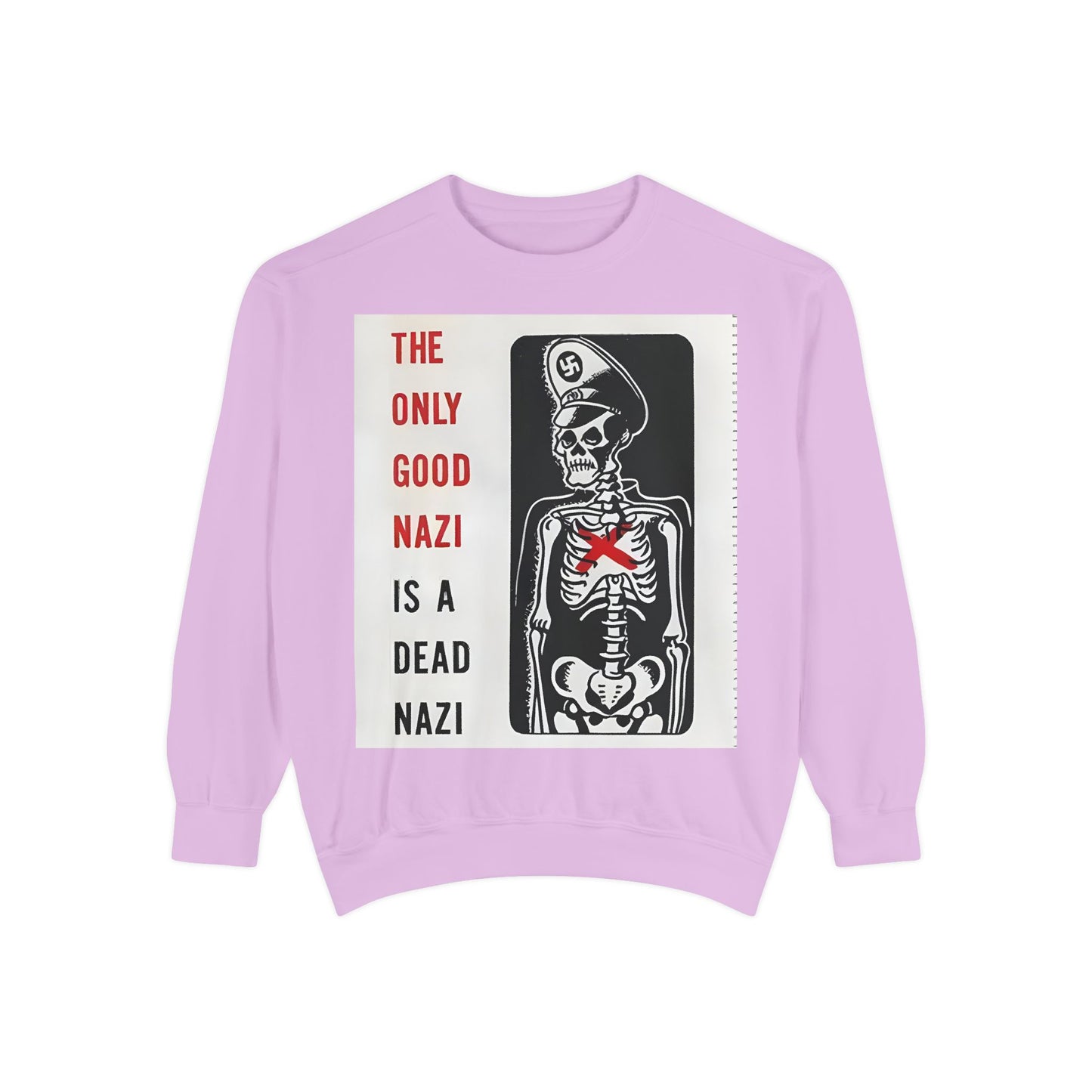 Vintage Poster Anti Nazi Garment-Dyed Sweatshirt
