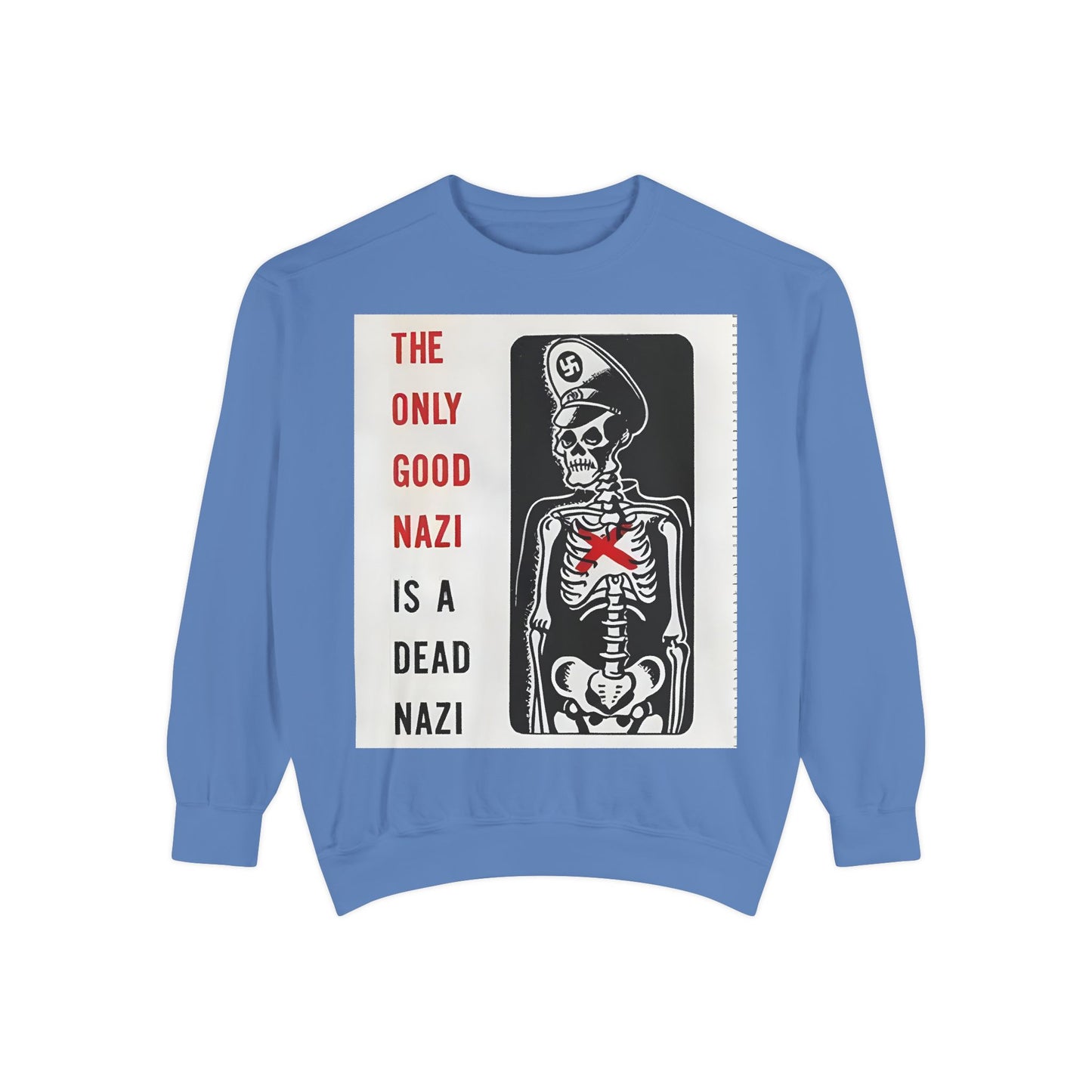Vintage Poster Anti Nazi Garment-Dyed Sweatshirt
