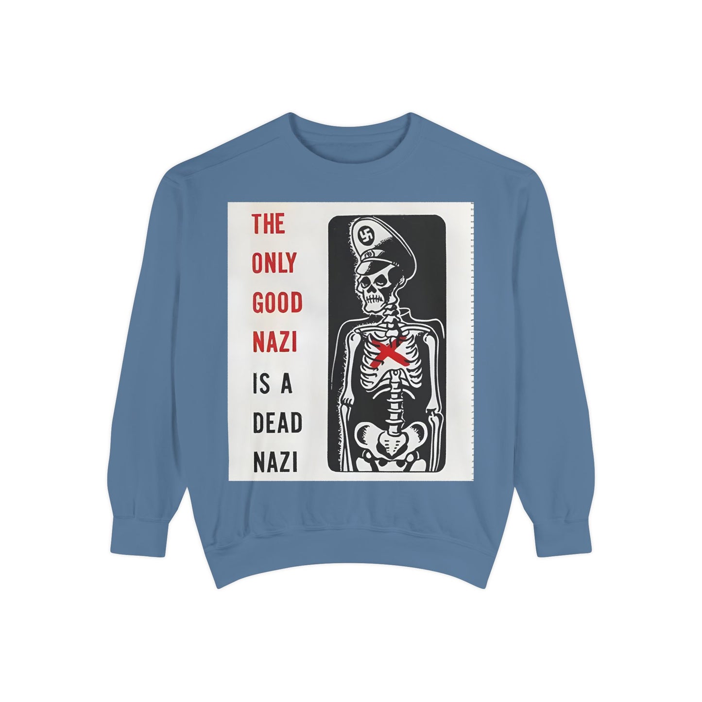 Vintage Poster Anti Nazi Garment-Dyed Sweatshirt