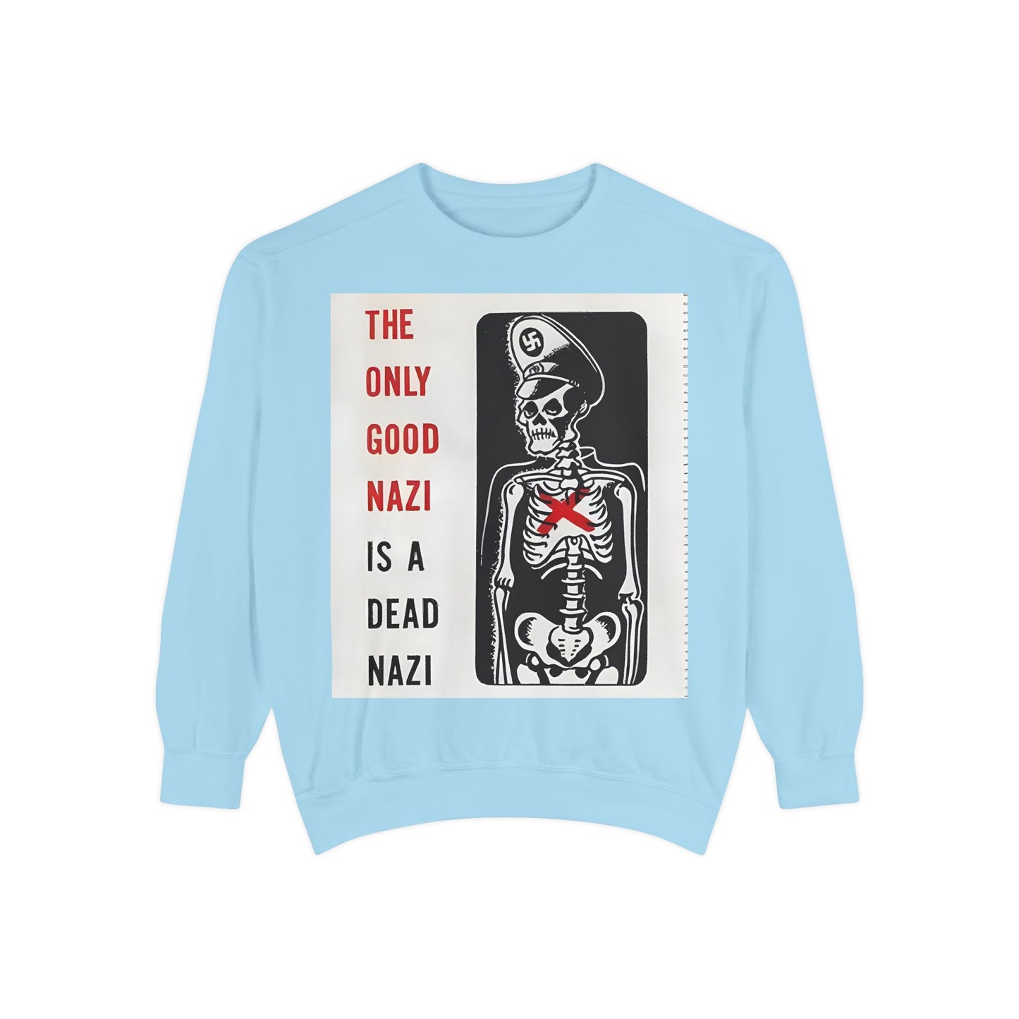 Vintage Poster Anti Nazi Garment-Dyed Sweatshirt
