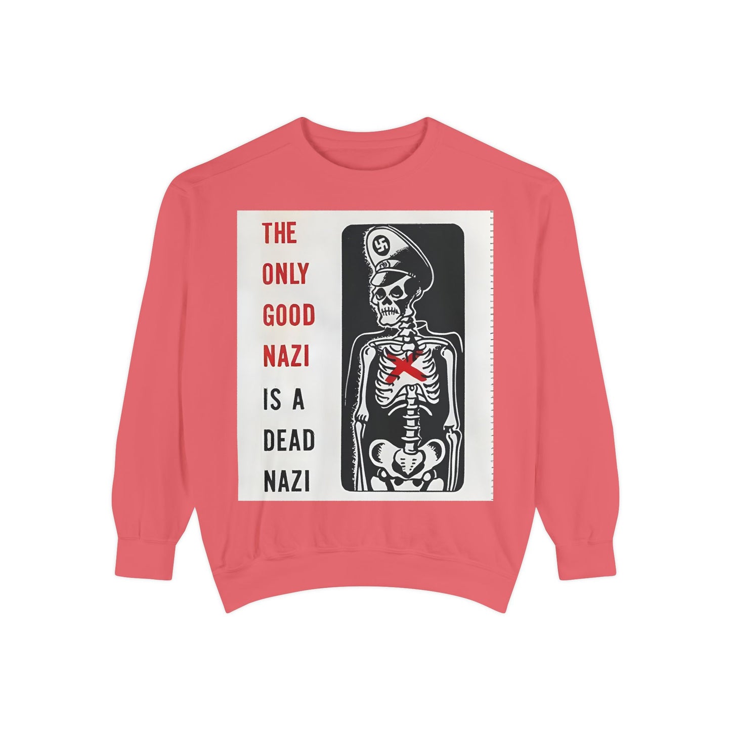 Vintage Poster Anti Nazi Garment-Dyed Sweatshirt