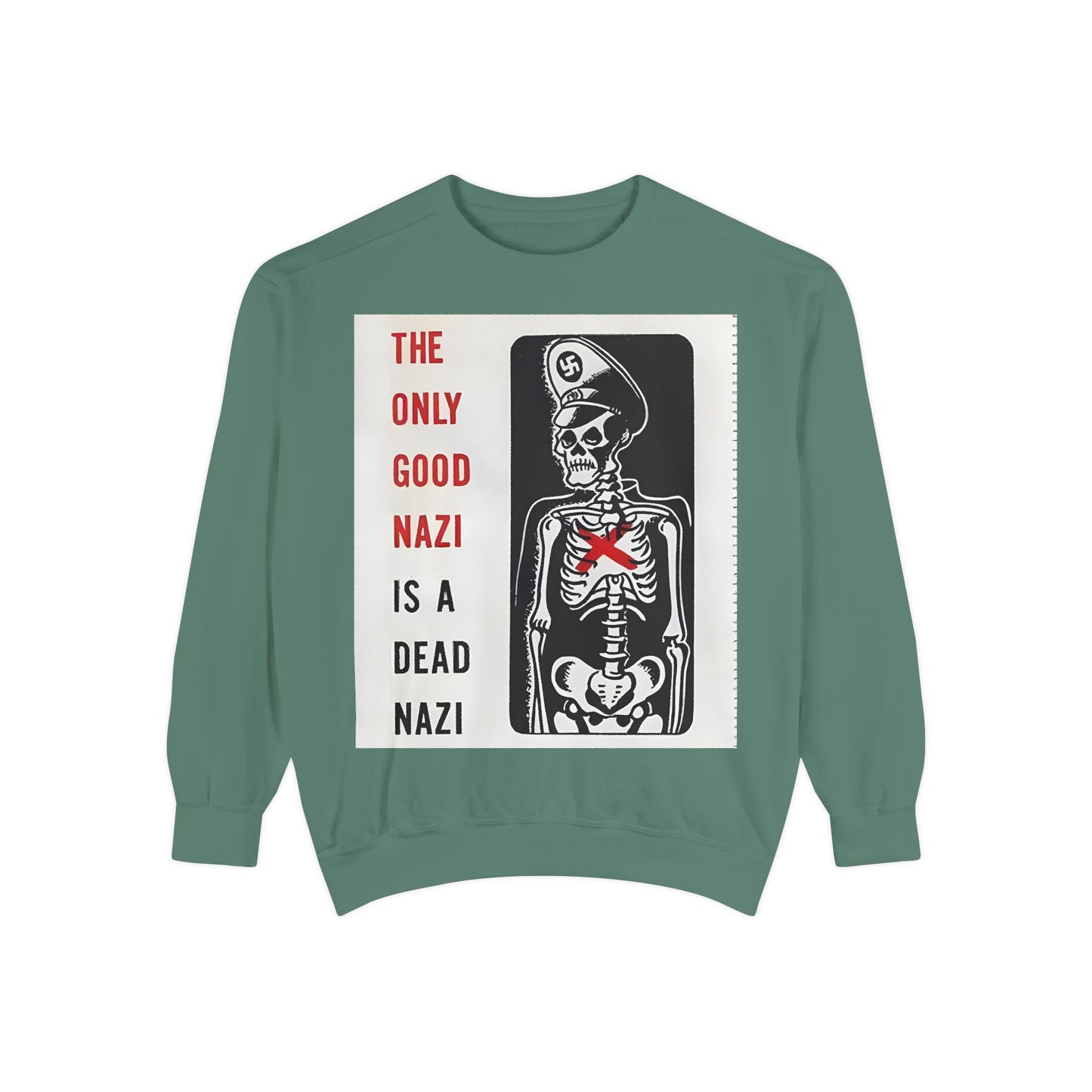 Vintage Poster Anti Nazi Garment-Dyed Sweatshirt