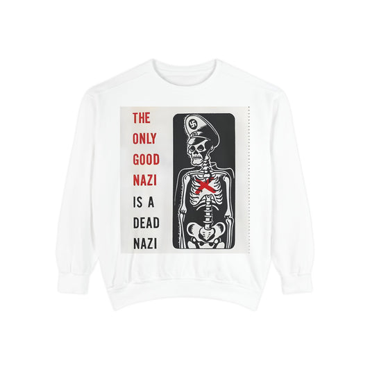 Vintage Poster Anti Nazi Garment-Dyed Sweatshirt